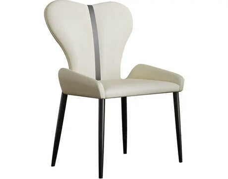 HERZZI Serafina Minimalist Stainless Steel Dark Gray Dining Chair from HERZZI