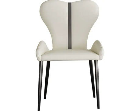 HERZZI Serafina Minimalist Stainless Steel Dark Gray Dining Chair from HERZZI