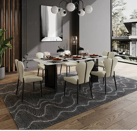 HERZZI Serafina Minimalist Stainless Steel Dark Gray Dining Chair from HERZZI