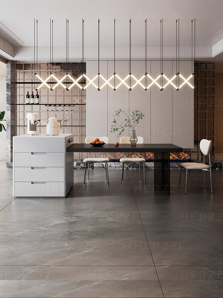 HERZZI Tamsin Stylish Black Acrylic Dining Table from HERZZI