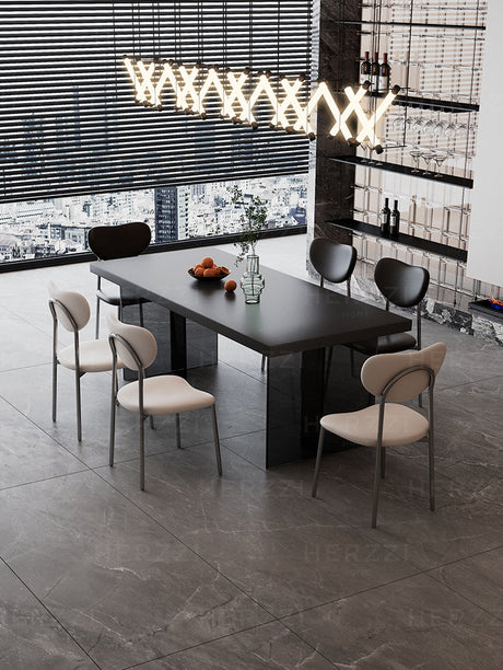 HERZZI Tamsin Stylish Black Acrylic Dining Table from HERZZI