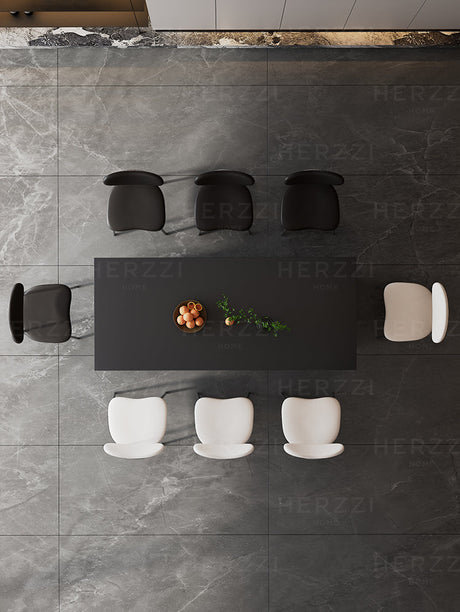 HERZZI Tamsin Stylish Black Acrylic Dining Table from HERZZI