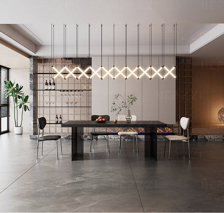HERZZI Tamsin Stylish Black Acrylic Dining Table from HERZZI