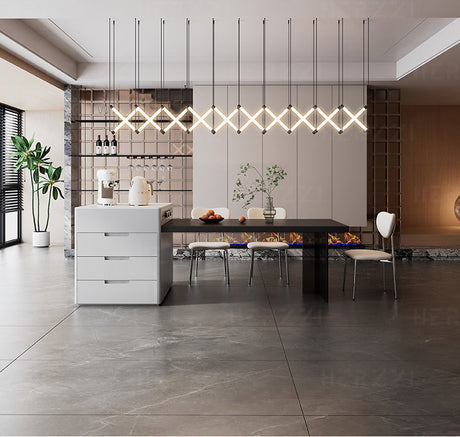 HERZZI Tamsin Stylish Black Acrylic Dining Table from HERZZI