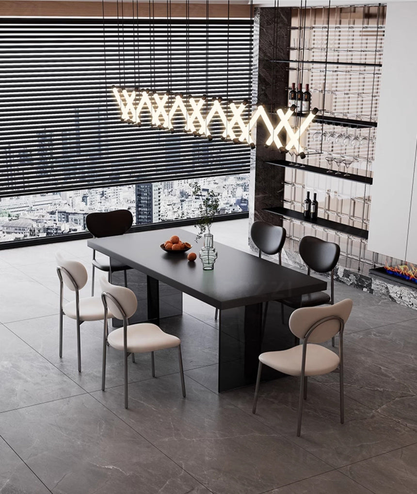 HERZZI Tamsin Stylish Black Acrylic Dining Table from HERZZI