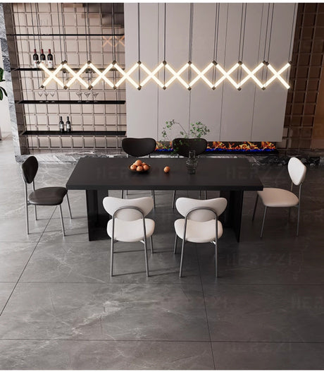 HERZZI Tamsin Stylish Black Acrylic Dining Table from HERZZI