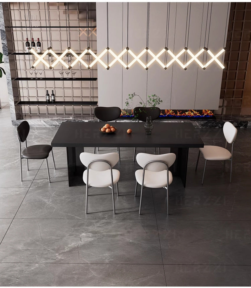 HERZZI Tamsin Stylish Black Acrylic Dining Table from HERZZI