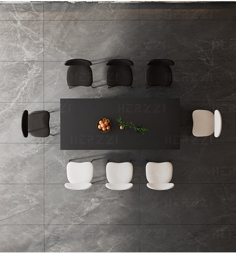 HERZZI Tamsin Stylish Black Acrylic Dining Table from HERZZI