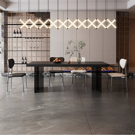 HERZZI Tamsin Stylish Black Acrylic Dining Table from HERZZI