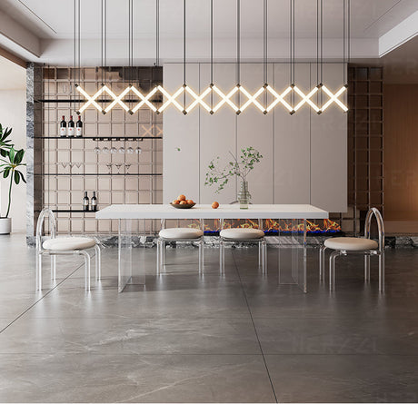 HERZZI Tamsin Stylish Black Acrylic Dining Table from HERZZI