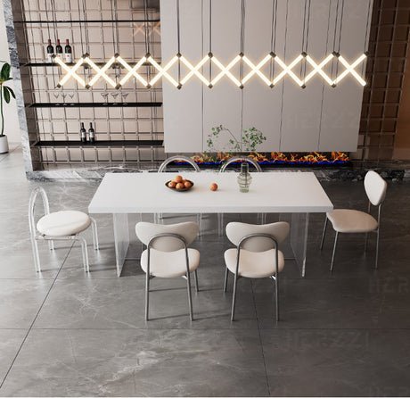HERZZI Tamsin Stylish Black Acrylic Dining Table from HERZZI