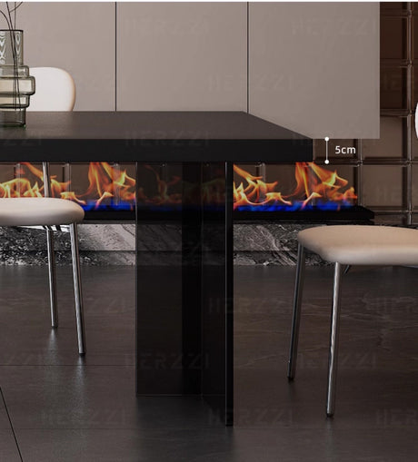 HERZZI Tamsin Stylish Black Acrylic Dining Table from HERZZI