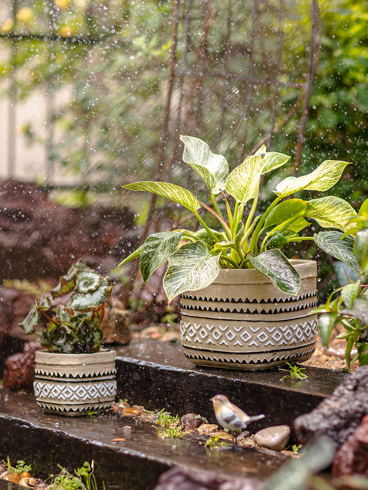 JUHAN Aisling Retro Geometric Pattern Flower Pot from JUHAN