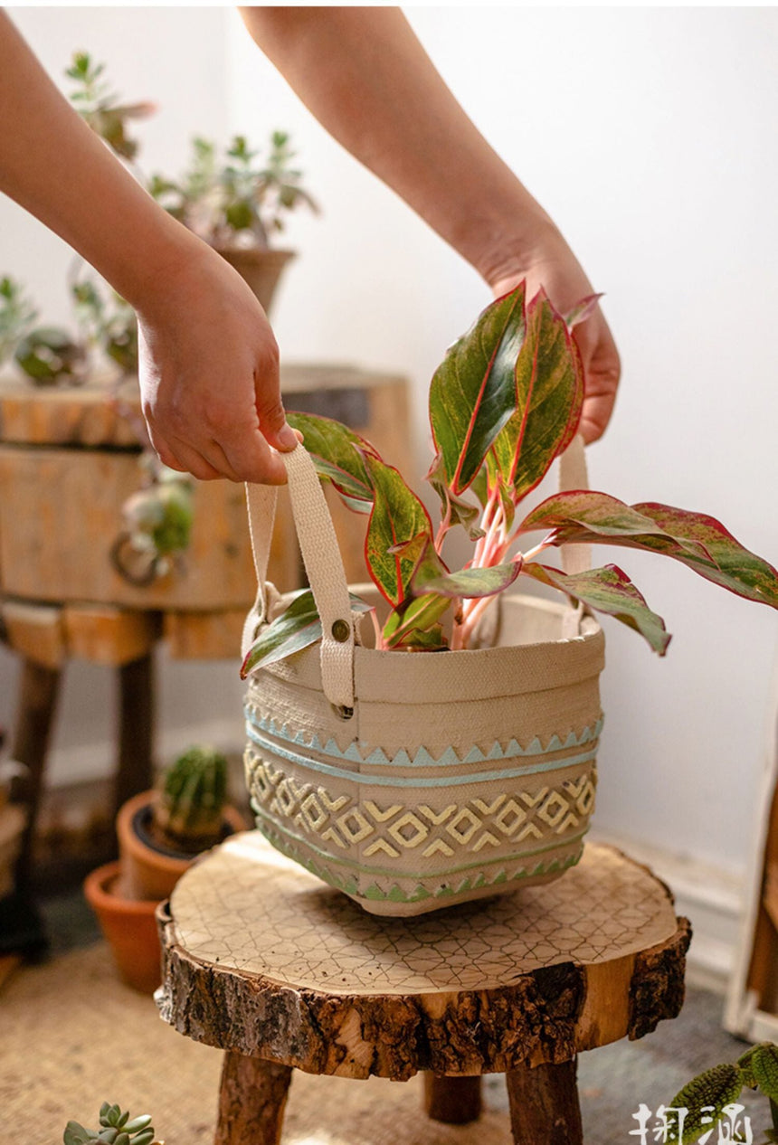 JUHAN Aisling Retro Geometric Pattern Flower Pot from JUHAN