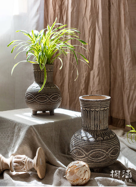 JUHAN Alhambra Rustic Vintage Ceramic Flowerpot from JUHAN