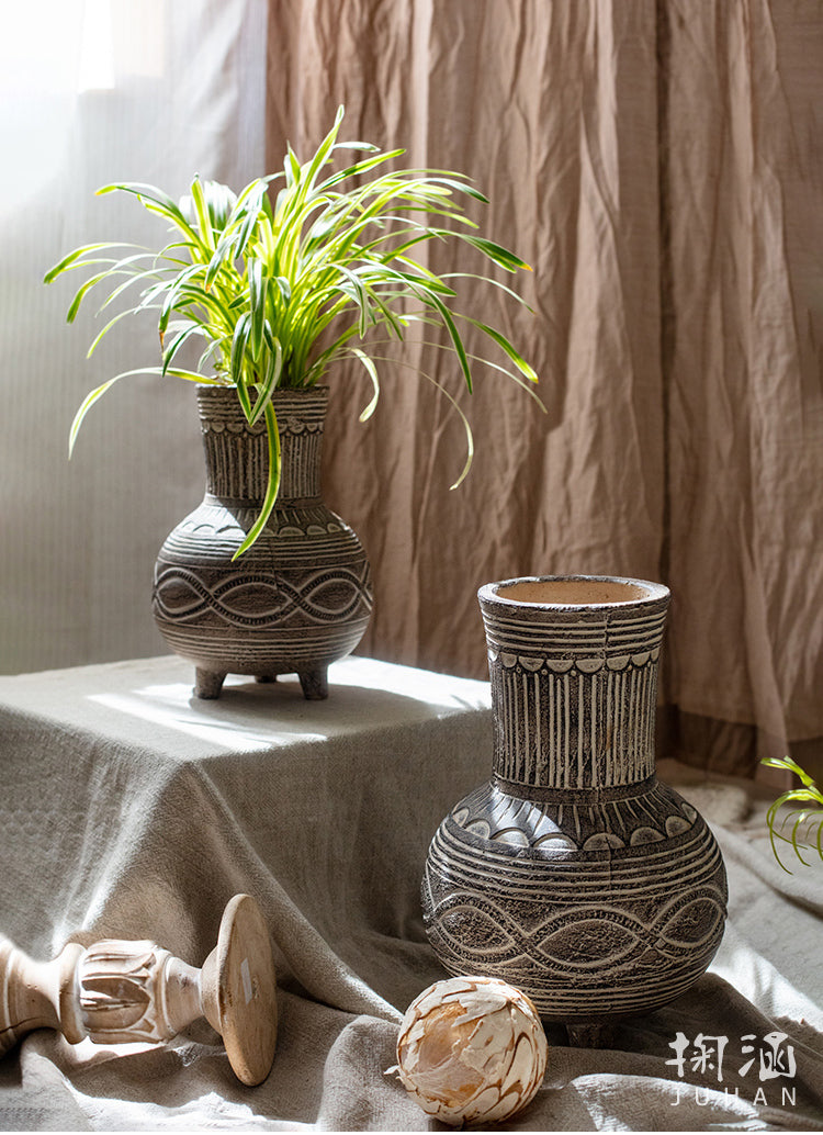JUHAN Alhambra Rustic Vintage Ceramic Flowerpot from JUHAN