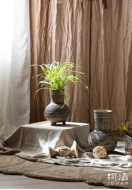 JUHAN Alhambra Rustic Vintage Ceramic Flowerpot from JUHAN