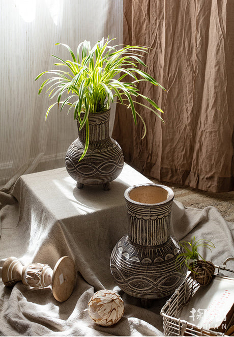 JUHAN Alhambra Rustic Vintage Ceramic Flowerpot from JUHAN