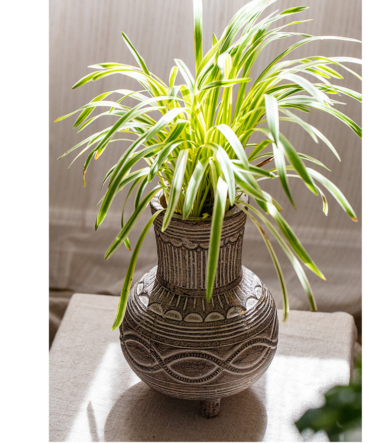 JUHAN Alhambra Rustic Vintage Ceramic Flowerpot from JUHAN