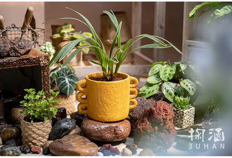 JUHAN Araceli Elegant Cement Flowerpot Decor from JUHAN