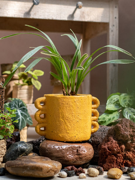JUHAN Araceli Elegant Cement Flowerpot Decor from JUHAN