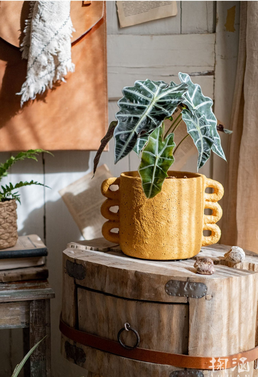 JUHAN Araceli Elegant Cement Flowerpot Decor from JUHAN