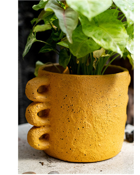 JUHAN Araceli Elegant Cement Flowerpot Decor from JUHAN
