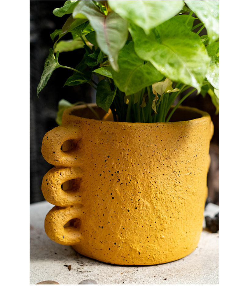 JUHAN Araceli Elegant Cement Flowerpot Decor from JUHAN