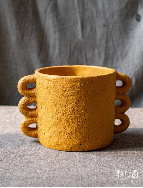 JUHAN Araceli Elegant Cement Flowerpot Decor from JUHAN