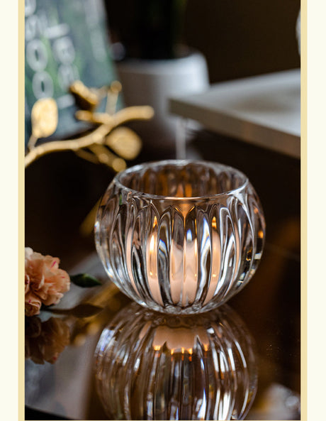 JUHAN Candelaria Glossy Transparent Round Flower Pot - Elegant Living Room Decoration from JUHAN