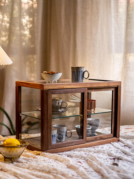 JUHAN Chae-Won Elegant Natural Wood Tea Set Storage System from JUHAN