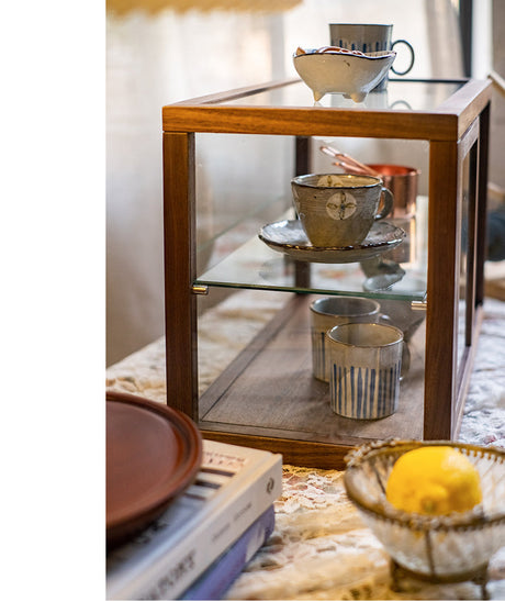 JUHAN Chae-Won Elegant Natural Wood Tea Set Storage System from JUHAN