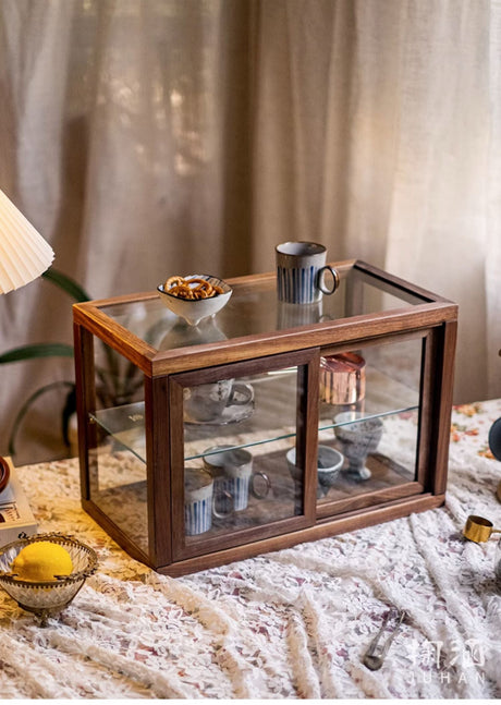 JUHAN Chae-Won Elegant Natural Wood Tea Set Storage System from JUHAN