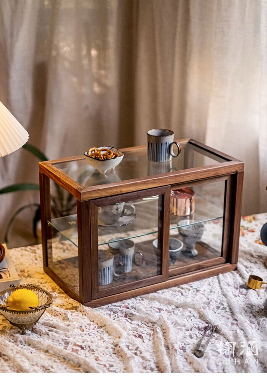 JUHAN Chae-Won Elegant Natural Wood Tea Set Storage System from JUHAN