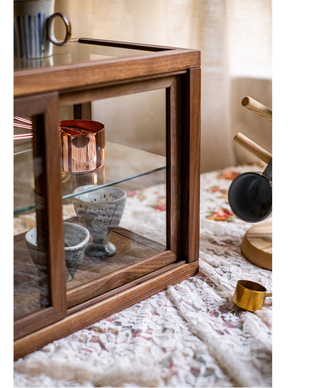 JUHAN Chae-Won Elegant Natural Wood Tea Set Storage System from JUHAN