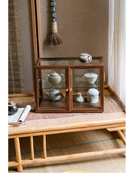 JUHAN Chae-Won Elegant Natural Wood Tea Set Storage System from JUHAN
