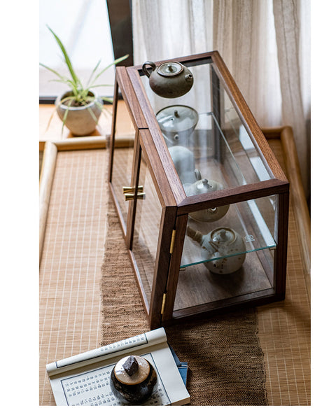 JUHAN Chae-Won Elegant Natural Wood Tea Set Storage System from JUHAN
