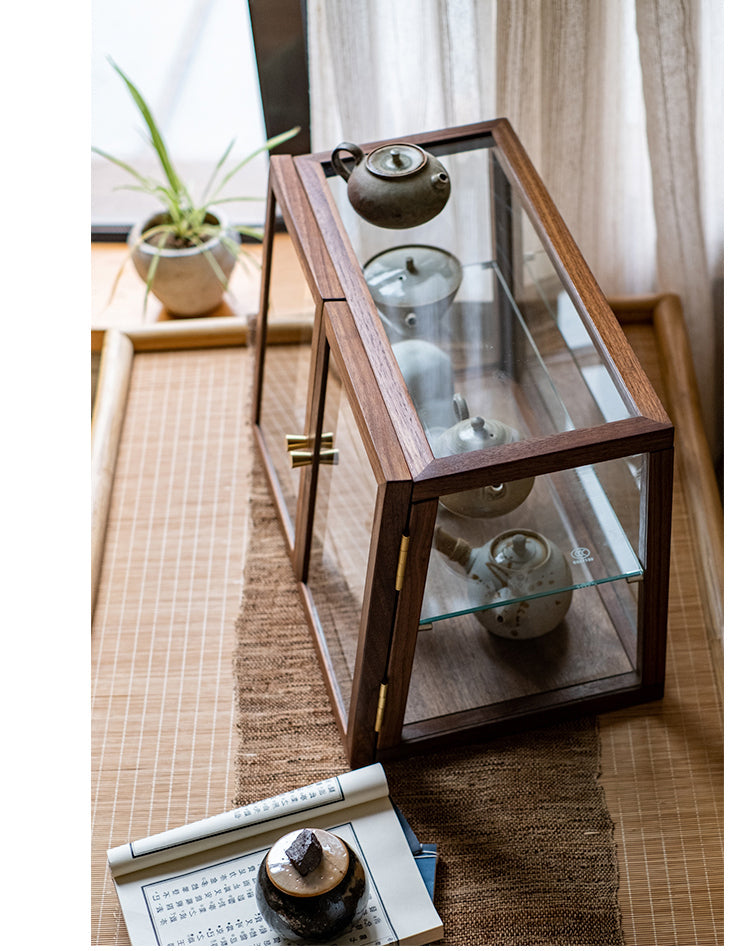 JUHAN Chae-Won Elegant Natural Wood Tea Set Storage System from JUHAN