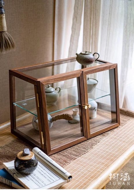 JUHAN Chae-Won Elegant Natural Wood Tea Set Storage System from JUHAN