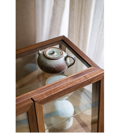 JUHAN Chae-Won Elegant Natural Wood Tea Set Storage System from JUHAN