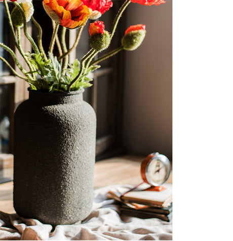 JUHAN Haruki Exquisite Stone-Effect Glass Flower Bottle Ornament from JUHAN