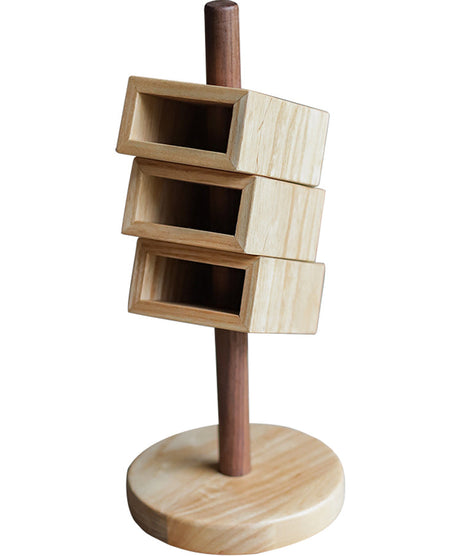 JUHAN Isadora Elegant Natural Wood Pencil Holder from JUHAN