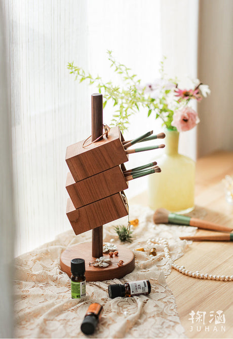 JUHAN Isadora Elegant Natural Wood Pencil Holder from JUHAN