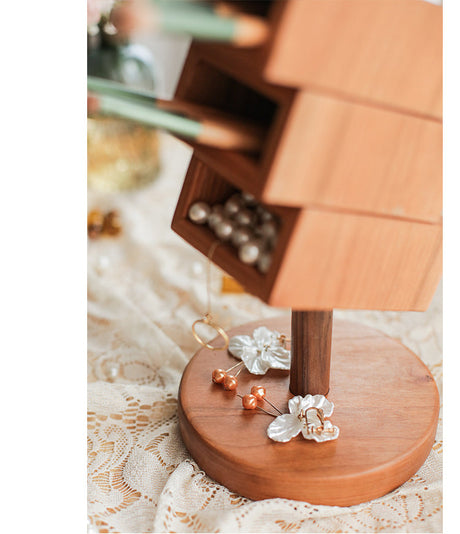 JUHAN Isadora Elegant Natural Wood Pencil Holder from JUHAN