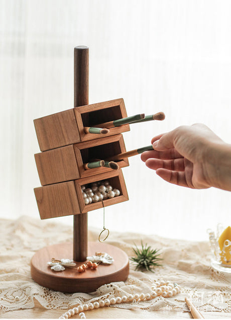 JUHAN Isadora Elegant Natural Wood Pencil Holder from JUHAN