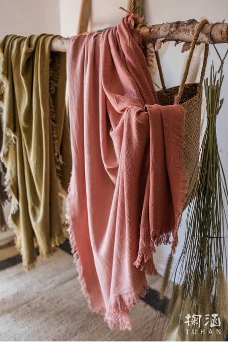 JUHAN Isidora Pastel Color Cotton Casual Blanket from JUHAN