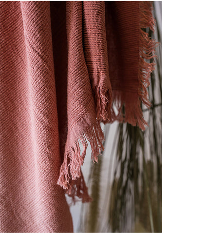 JUHAN Isidora Pastel Color Cotton Casual Blanket from JUHAN