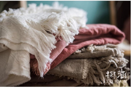 JUHAN Isidora Pastel Color Cotton Casual Blanket from JUHAN