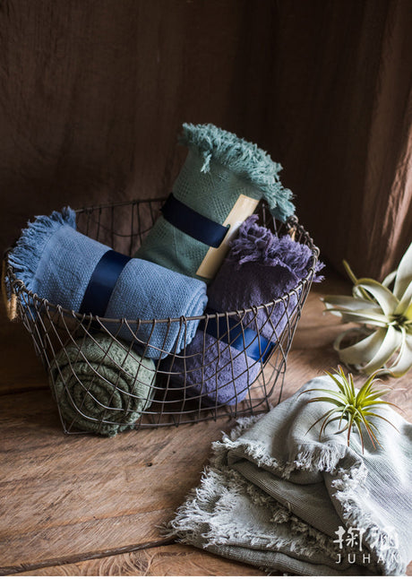 JUHAN Isidora Pastel Color Cotton Casual Blanket from JUHAN