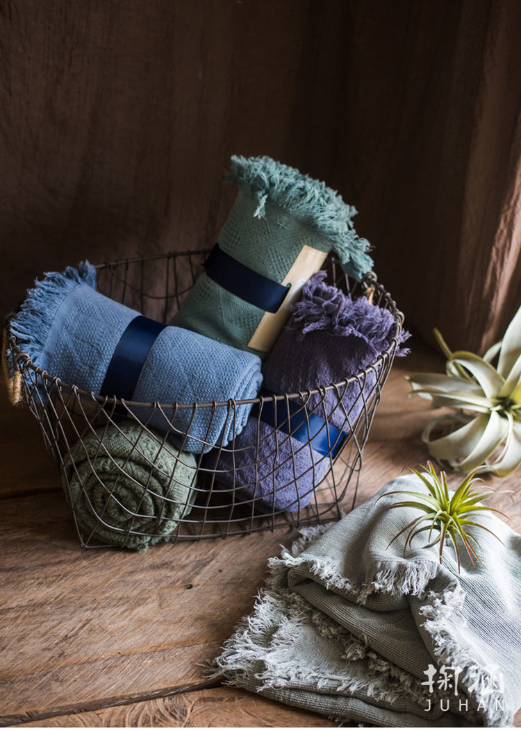 JUHAN Isidora Pastel Color Cotton Casual Blanket from JUHAN